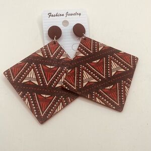 Wooden earrings for women spring design